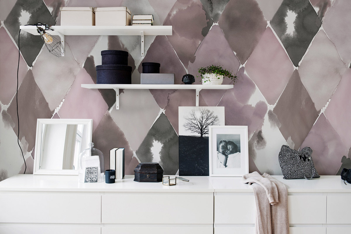 Rebel Walls Mural Big Plum in Lila, B/H: 270 x 180 cm - Bild 1