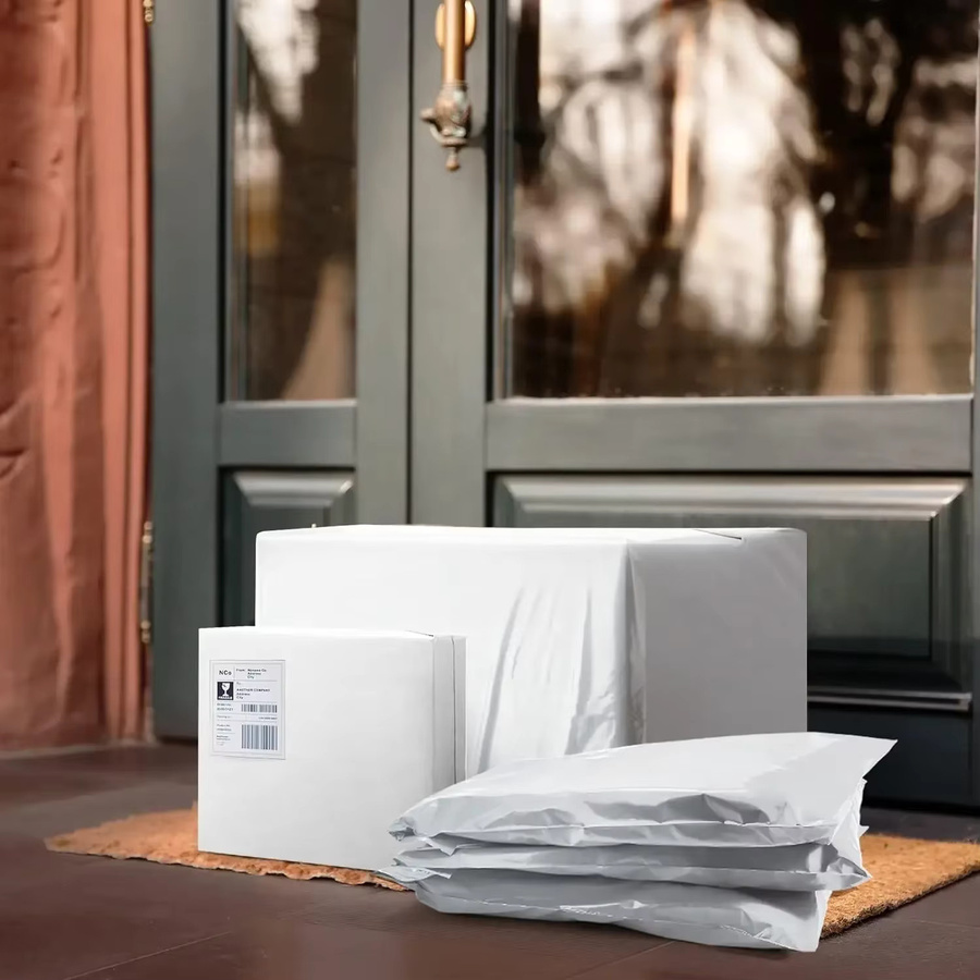 50 Stück selbstklebende Poly-Versandtaschen aus Kunststoff in Weiß - Bild 4