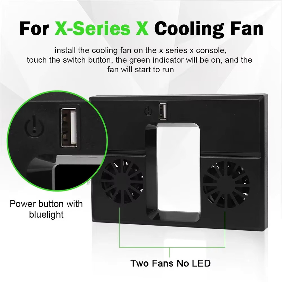 Ispoofer RGB-Kühlventilator und vertikaler Ständer für Xbox Series X in Schwarz - Bild 5