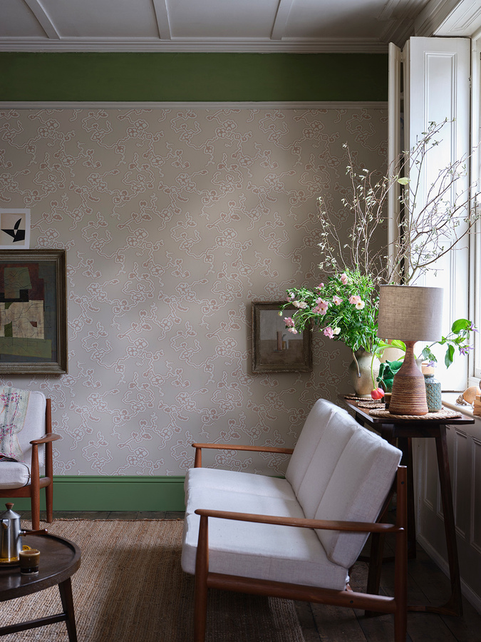 Farrow & Ball Tapete Botanical Floral in Beige - Bild 1