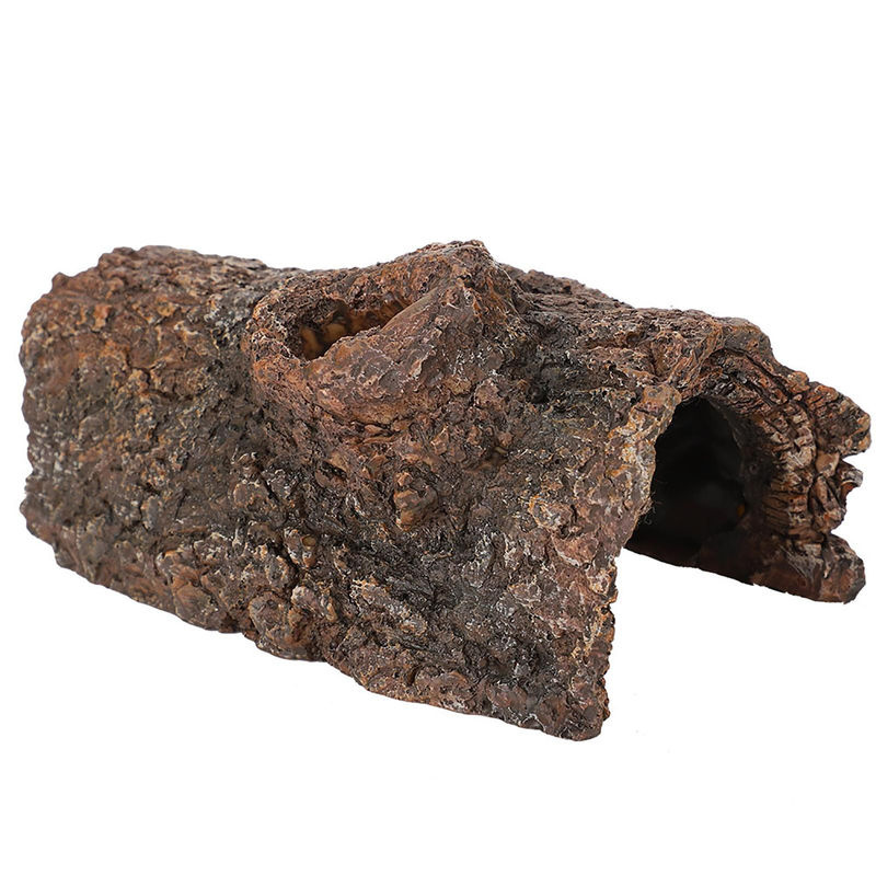 TOMTOP JMS Versteckhöhle aus Kunstharz in Baumstamm-Optik für Amphibien und Reptilien, Braun, Rustikal - Bild 7