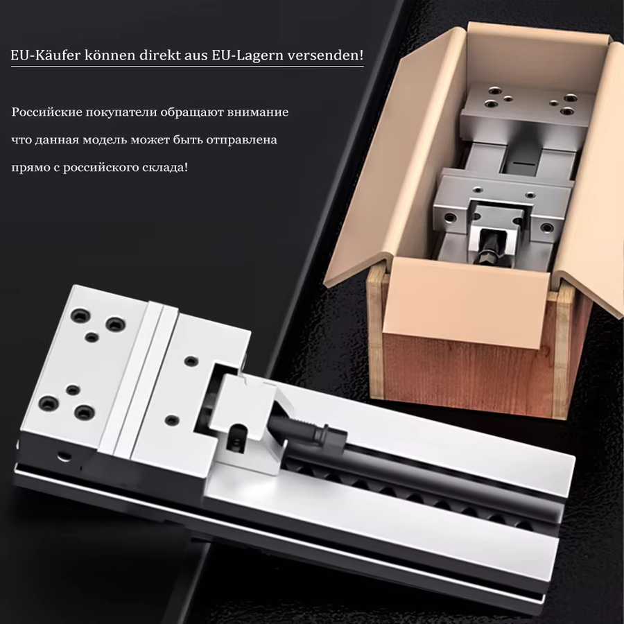 JCWIN Maschinenschraubstock GT100x100 & GT125x150 Präzisions-Tischschraubstock für CNC-Bearbeitungszentren, Drehmaschinen und Fräsmaschinen in Silber - Bild 2