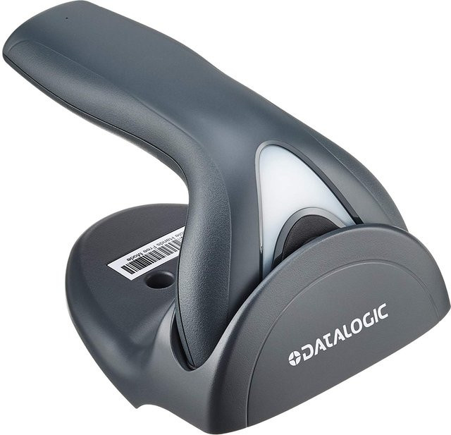 DataLogic Touch 90 Pro 1D Linear-Imager Touchreader in Dunkelgrau mit Multi-Interface und Standfuß - Bild 1