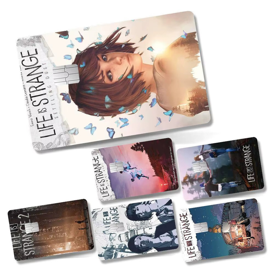 4er Set wasserfeste Anime Aufkleber Life Is Strange 2 Dekoration für Bankkarten und Buspässe in Multicolor - Bild 2