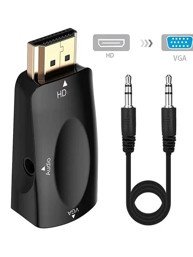 VORTNGLE HDMI zu VGA Konverter mit 3,5 mm AUX Audio-Buchse, Full HD 1080P Adapter für PC, Laptop, Monitor und Projektor - Bild 6