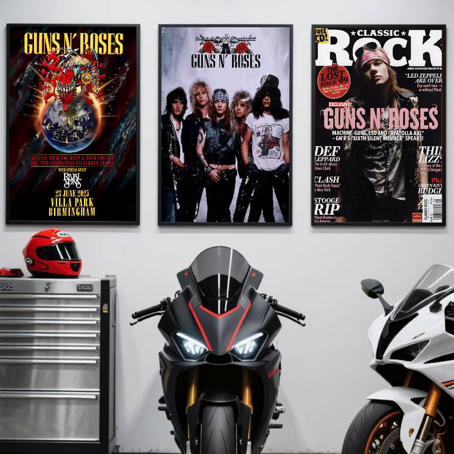 Kayou Guns N Roses Retro-Poster im Anime-Stil als Kunstdruck aus Papier, Mehrfarbig, B/H: 15,0 x 10,0 cm - Bild 4