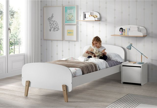 Vipack Einzelbett Kiddy für Kinder in Weiß, B/T/H: 90 x 200 cm - Bild 1