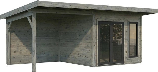 Palmako Holz-Gartenhaus Aurelia Pultdach in Grau mit modernem Design, B/T: 599 x 300 cm - Bild 1