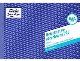 Avery Zweckform Reisekostenabrechnung Nr. 740 in A5, Weiß und Blau - Bild 1
