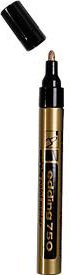 Edding Lackmarker 750 Permanentmarker mit Bullet-Spitze in Gold für Metall, Kunststoff und Aluminium - Bild 3