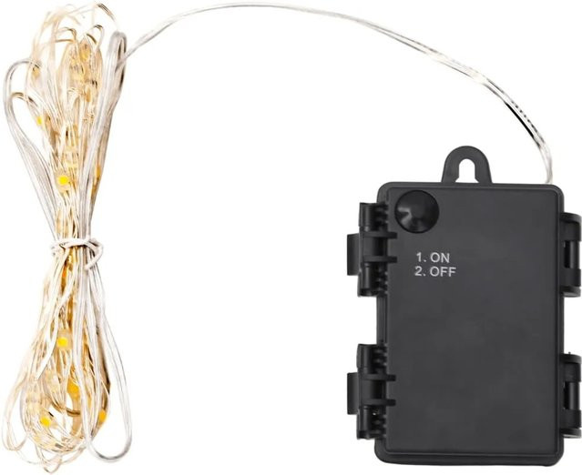 vidaXL LED-Lichterkette mit 66 LEDs und Gebläse, Warmweiß, Länge: 660 cm - Bild 1