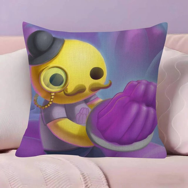 Niedlicher Oktopus Kissenbezug aus kurzem Plüsch mit Cartoon-Print, Mehrfarbig, B/B/H: 30 x 30 x 0 cm - Bild 1