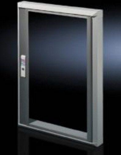 Rittal Sichtfenster aus Glas, Transparent, Licht-Grau (RAL 7035), B: 500 mm, H: 370 mm - Bild 1