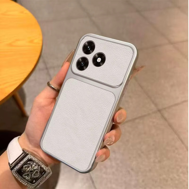 Handyhülle aus PU-Lammleder für Huawei Honor X5c in Silberweiß - Bild 3