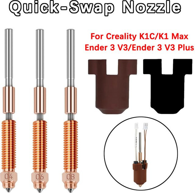Creality K1 Max Schnellwechsel-Düse All-in-One-Düse für K1C, K1 Max, Ender 3 V3 und Ender 3 V3 Plus 3D-Drucker - Bild 1
