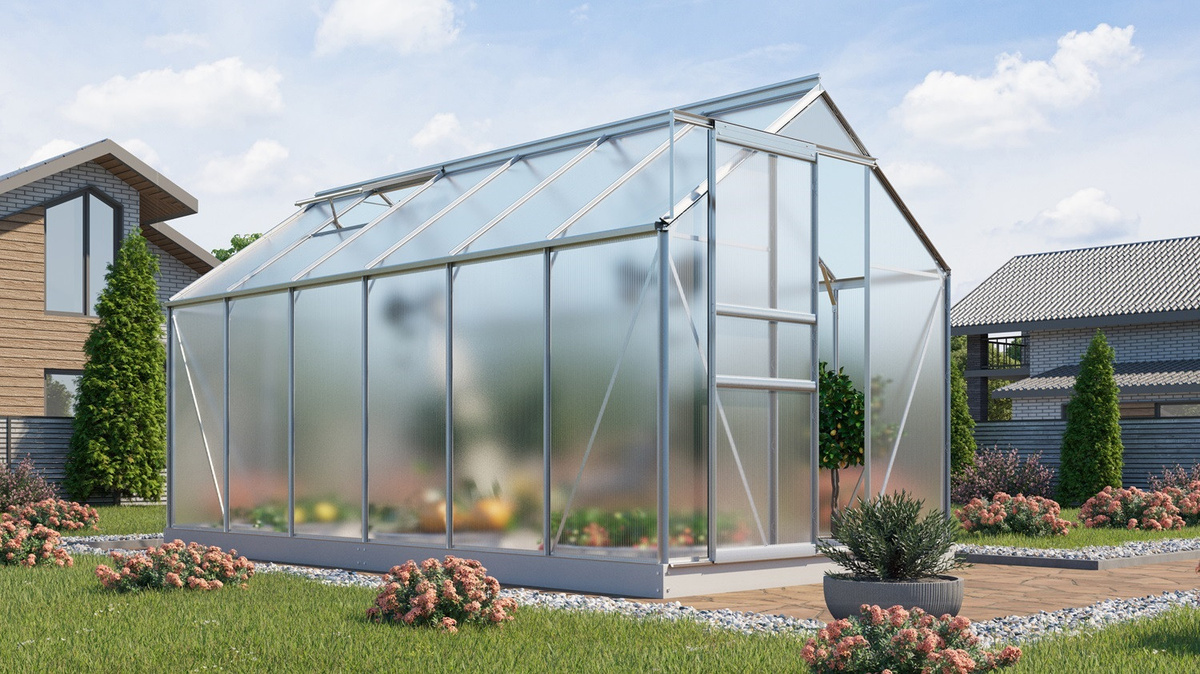 Vitavia Gewächshaus Comet 7500 aus Aluminium mit 7,5 m² Fläche und 4 mm Hohlkammerplatten - Bild 3
