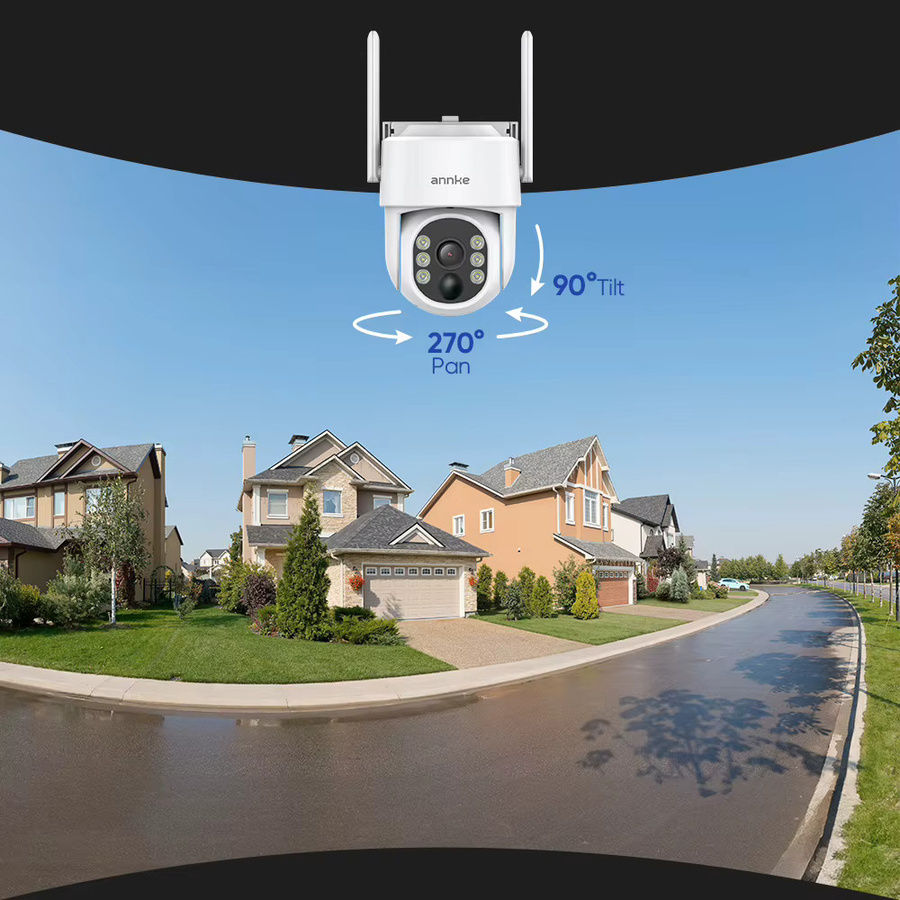 Annke Solar Wireless Security Camera Set mit 4MP Auflösung, 4 Kameras, 7 Zoll Monitor und NVR, Farbe Weiß - Bild 3
