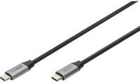 DIGITUS USB-C auf USB-C Anschlusskabel USB 3.2 Gen 1 in Schwarz und Grau - Bild 1