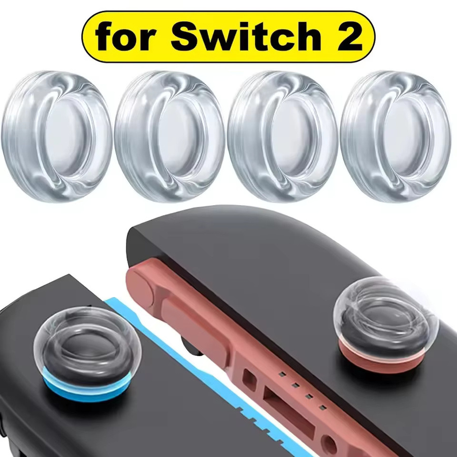 Nintendo Switch 2 Silikon-Joystick-Kappen für Joypads, transparente und rutschfeste Daumengriffkappen für Thumbsticks - Bild 7