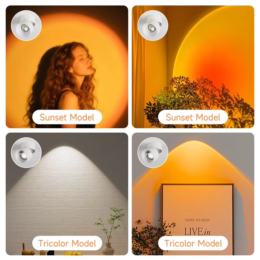 CHENBEN LED Sonnenuntergang Lampe Hill Arc Leuchte als dekorativer Strahler für Wohnzimmer und Schlafzimmer - Bild 4
