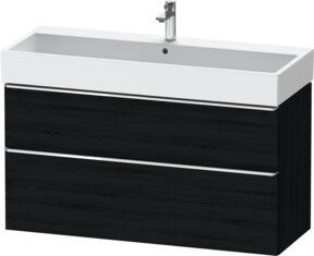 Duravit Waschtischunterschrank D-Neo in Schwarz mit 1 Tür und 1 Auszug, Wandmontage - Bild 1