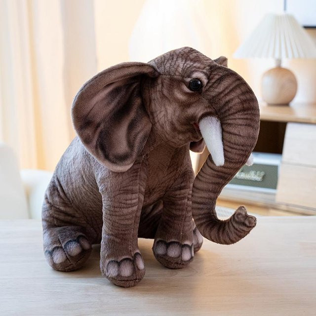 Yiran toy Wild Elefant Plüschtier, Grau, 30cm - Bild 1