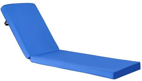 VEVOR Chaise Lounge Cushion für Outdoor Lounge Chairs, wasserfest und lichtecht, blau, B/T/H: 183 x 53,3 x 7,5 cm - Bild 1