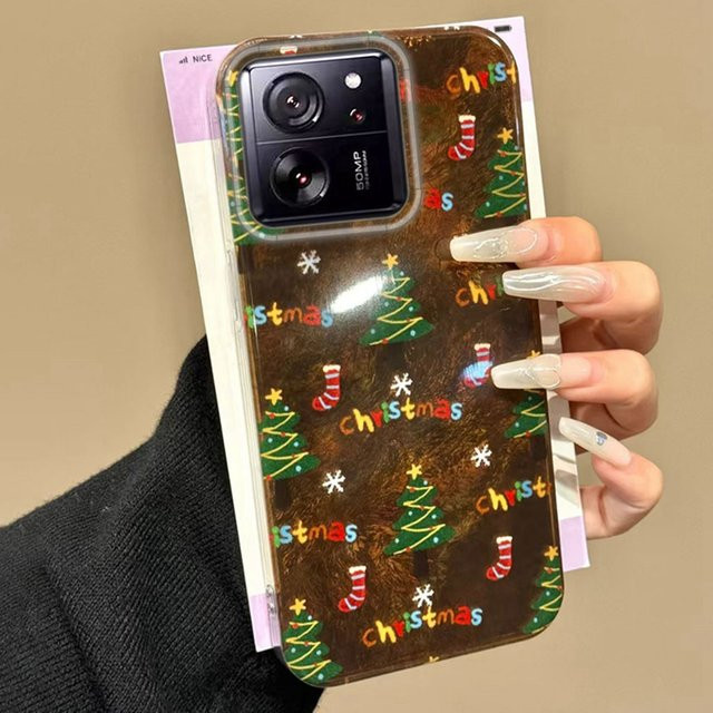 Handyhülle mit Weihnachtsbaum-Muster für Xiaomi 13T 14T Pro 11 Lite NE Poco X5 X6 X7 M6 C65 C61 M5S in Multicolour - Bild 1