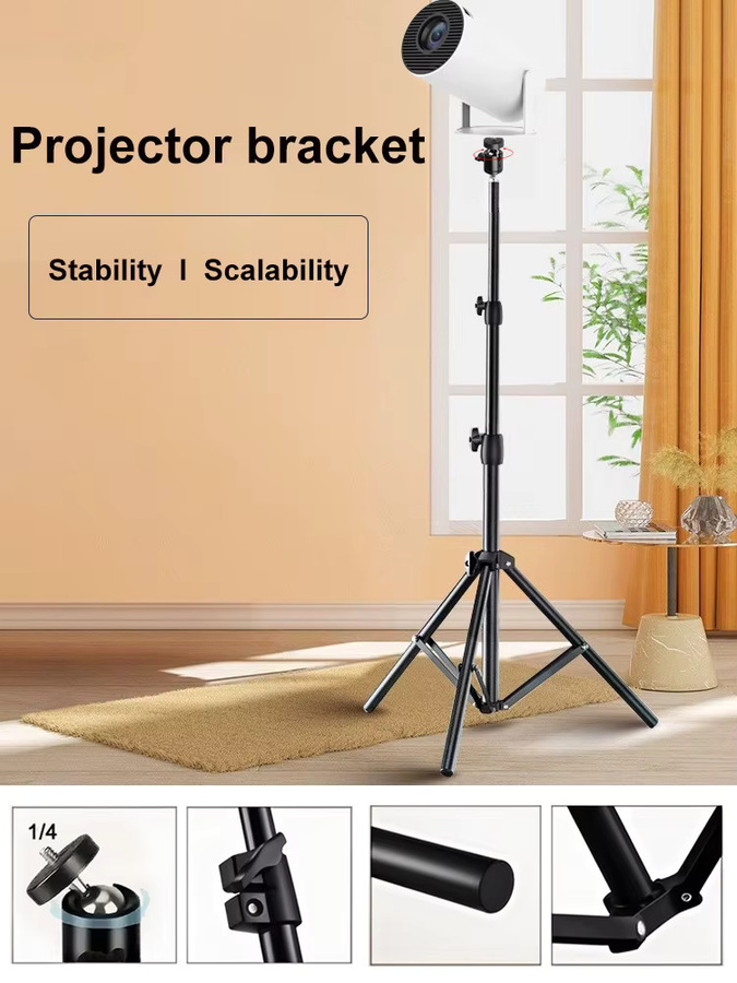 DITONG Ausziehbare universelle tragbare Halterung für HY300 Pro und HY320 Mini-Projektor in Schwarz - Bild 2