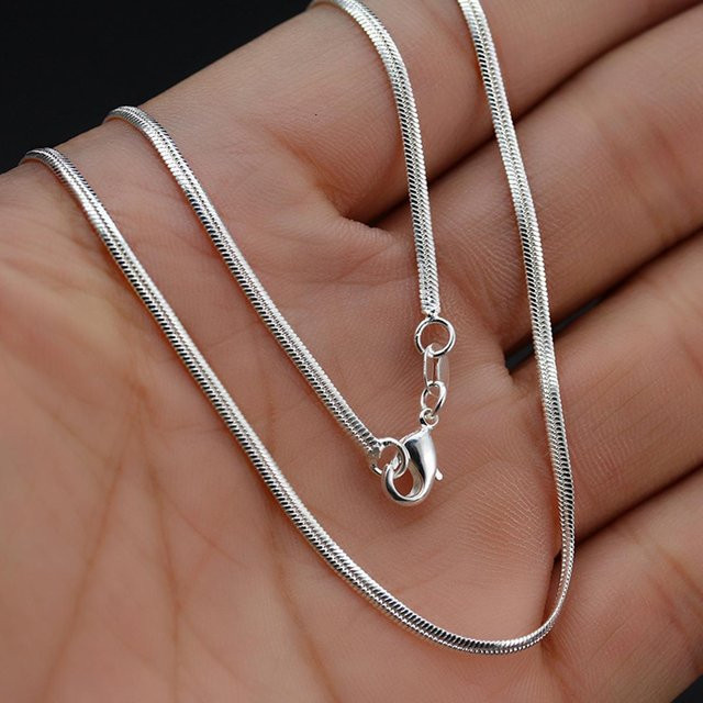 KaiTingu Jewelry Halskette, Schlangenkette, Silber, 50cm, Unisex - Bild 1