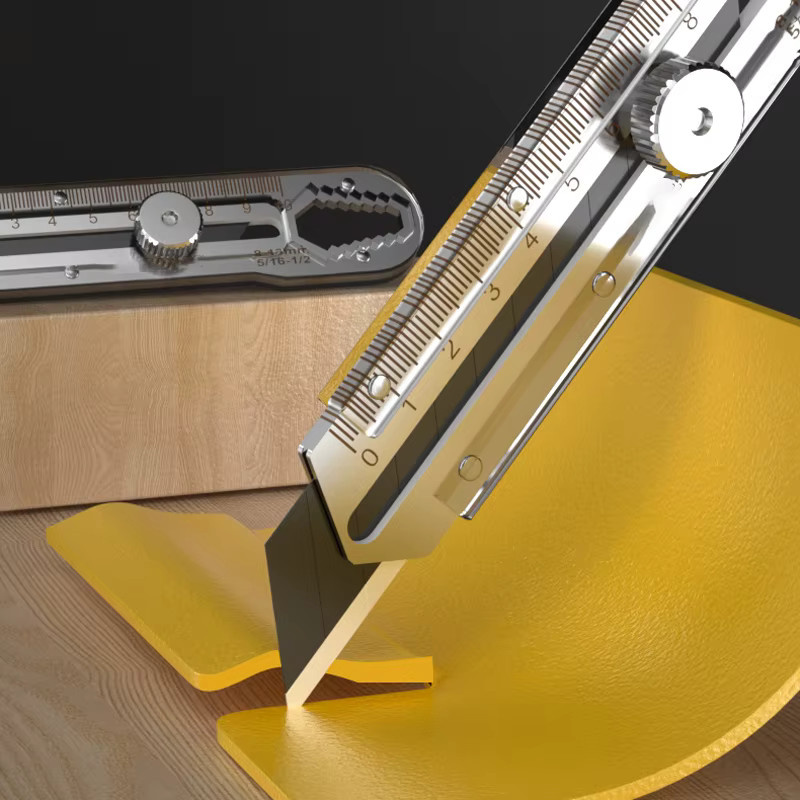 AXE SHAN 8-in-1 Multifunktionsmesser aus Edelstahl in Silber mit 9mm Abbrechklinge und Sechskantschlüssel - Bild 3