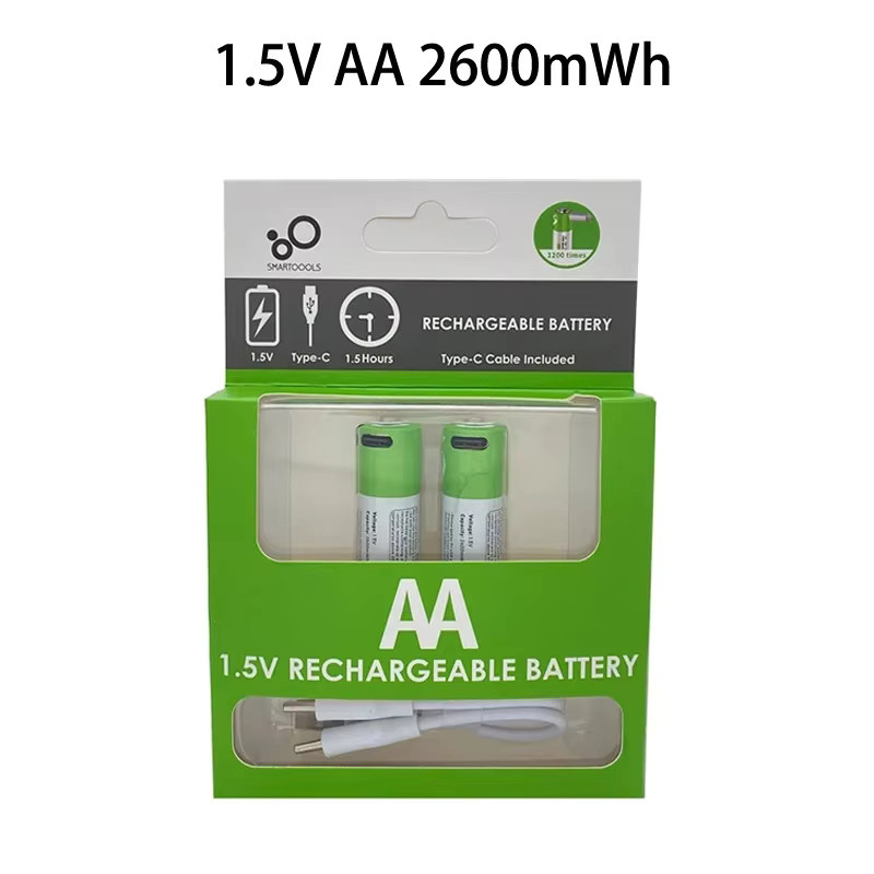HONGXUNJIE AA-Akku 1,5V 2600mWh zum schnellen Aufladen für Fernbedienungen, Tastaturen und Spielzeuge - Bild 2