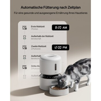 Petlibro Futterautomat in Weiß mit 3l Fassungsvermögen - Bild 3