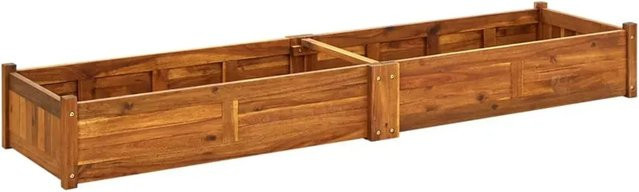 vidaXL Garten-Hochbeet aus geöltem Akazienholz in Braun, B/T/H: 200 x 50 x 25 cm - Bild 1