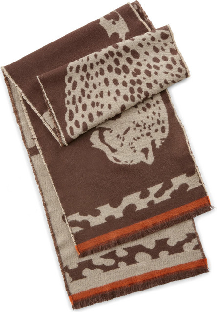 Codello Schal Jacquard Leopard, Unisex, 33x190cm - Bild 1