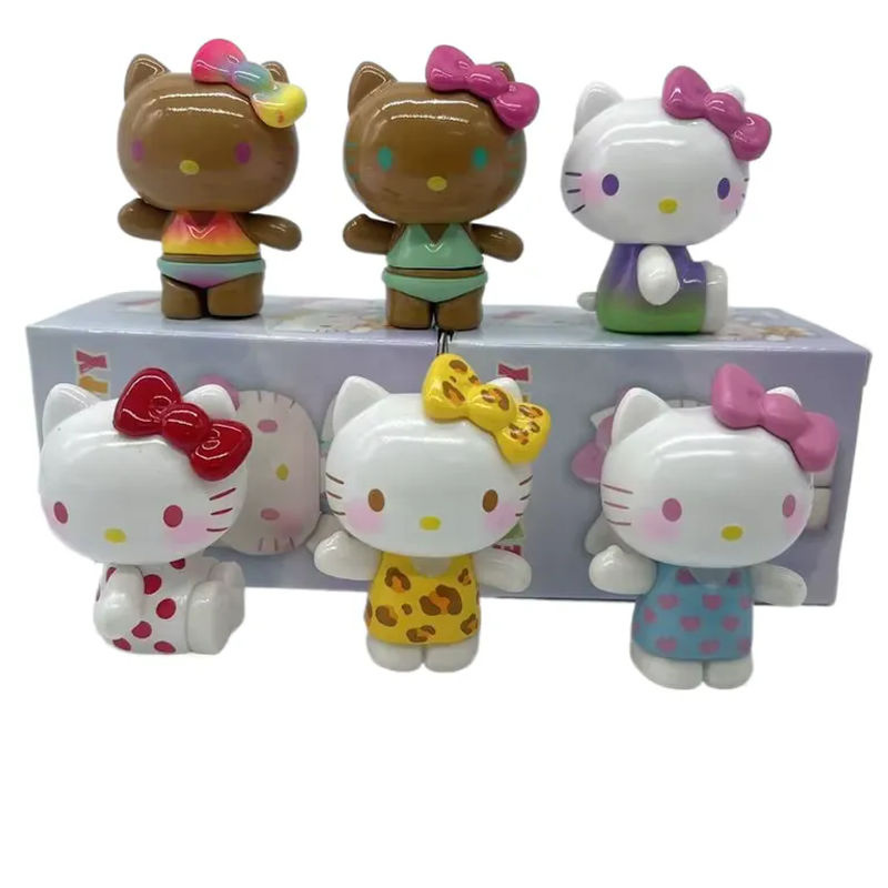 Sanrio Kt Cat Daily Life Serie Blind Box Mehrfarbige Mini-Actionfiguren aus Kunststoff als Dekoration für Kinder - Bild 5