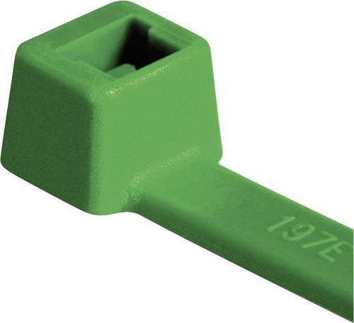 HellermannTyton Kabelbinder T80R-N66-GN-C1 in Grün, 100 Stück, Länge: 210 mm, Breite: 4,60 mm - Bild 1