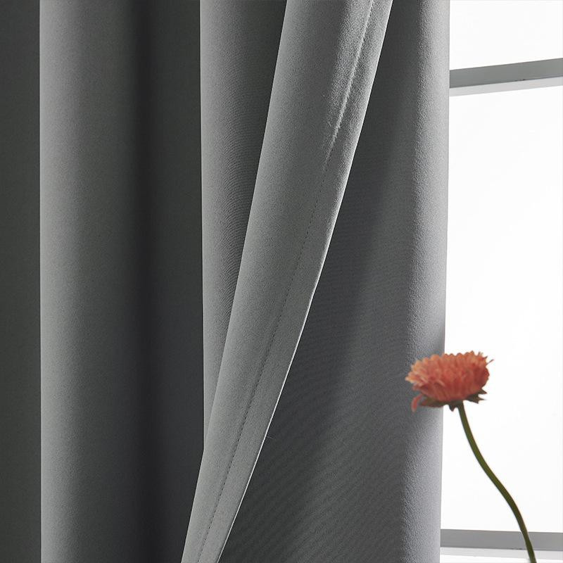 Verdunkelungsvorhänge schwarz, 100% lichtblockierend, wärmeisolierend und geräuschreduzierend, B: 140 cm, H: 200 cm - Bild 2