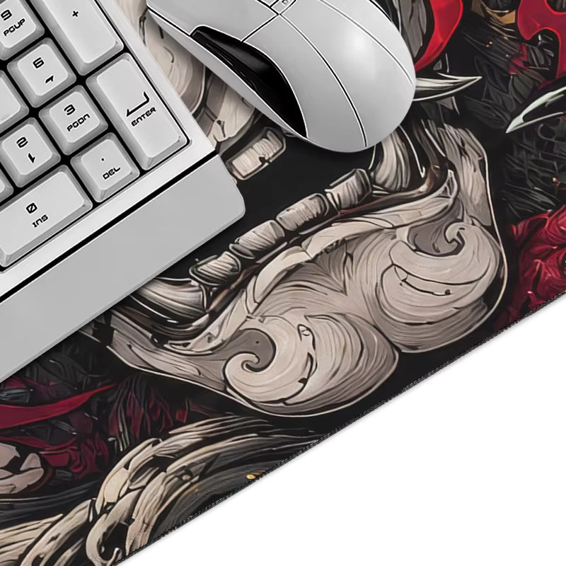 TWTOWO Mauspad Dark Oni Mask Gamer XL, rutschfeste und weiche Tischmatte in Multicolour - Bild 2