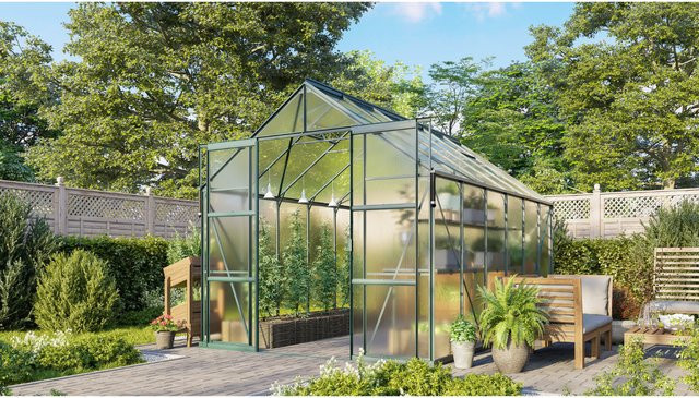 Vitavia Gewächshaus Jamaika inkl. Ready2Grow Zubehör-Set, smaragdgrün, 9,9 m², Polycarbonat-Platten - Bild 1