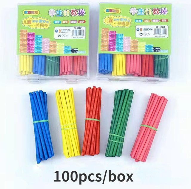 Bai Fen Bai Toys Mathematik Zählen Stick, Lernspielzeug, 100-teiliges Set, ab 0 Jahren - Bild 1