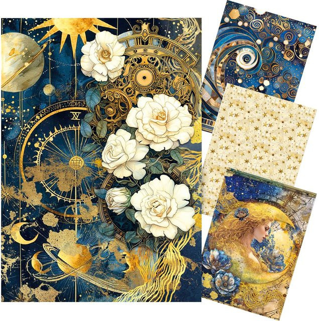 Ciao Bella Motiv-Strohseide Sortiment Celestial 4er-Set in Multicolor - Bild 1