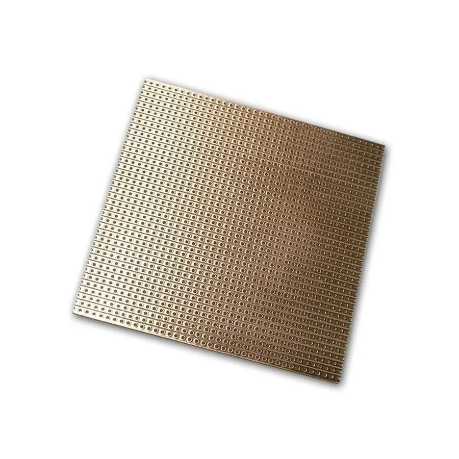 world-trading-net Streifenrasterplatine aus Kupfer in Gold, B/T: 10 x 10 cm - Bild 2