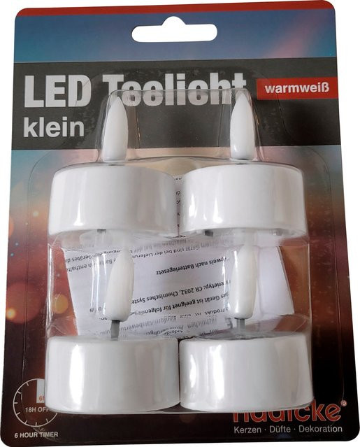 Heine LED Teelichter in Weiß mit Batteriebetrieb - Bild 1