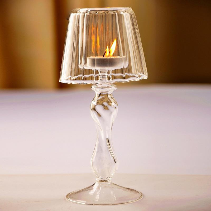 Household supplies MH Kerzenständer aus Glas im europäischen Stil, transparent und gestreift - Bild 4