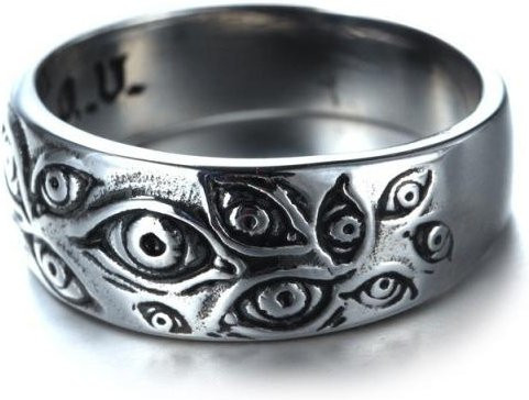 Allbestart Ring, Vintage, Edelstahl, Schwarz, Unisex - Bild 1