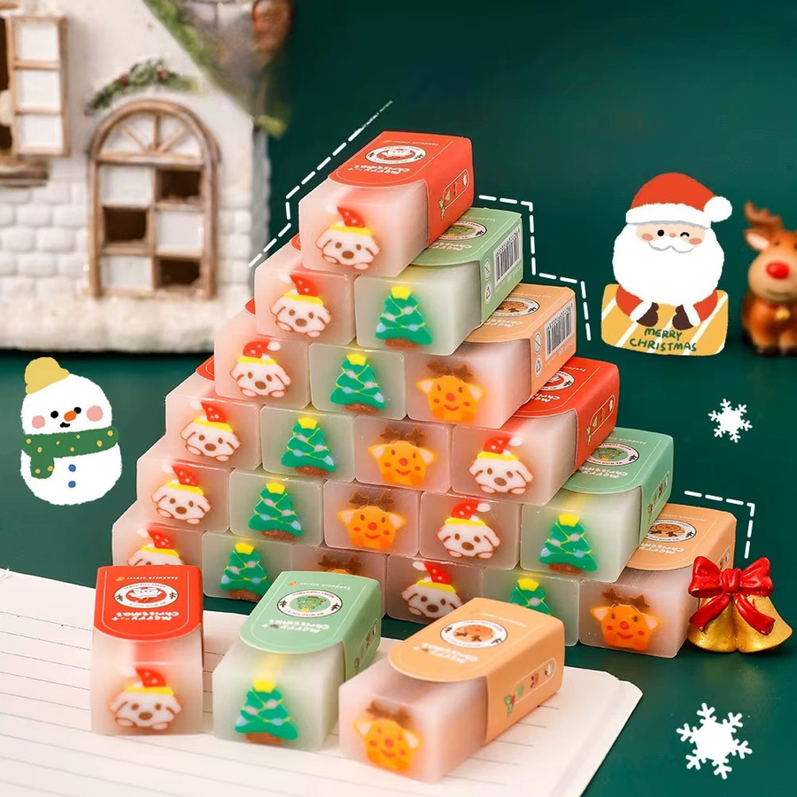 TWBEB Weihnachtliche Sandwich Radiergummis für Kinder in Mehrfarbig als Weihnachtsgeschenk - Bild 3