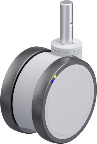 Blickle Kunststoff-Doppelrolle LKDGX-PATH 125XK-ELS-ZAX51 in Silber und Grau mit einem Rad-Durchmesser von 125 mm und einer Tragfähigkeit von maximal 125 kg - Bild 1