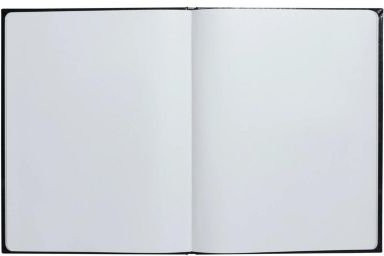 Exacompta Gästebuch Graphik Schwarz mit 100 blanko Clairefontaine Seiten, Goldschnitt und Goldlinie, B: 27,0 cm x H: 22,0 cm - Bild 1