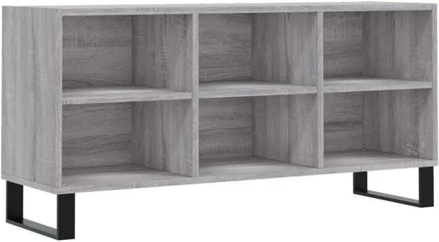vidaXL TV-Schrank Grau Sonoma aus Holzwerkstoff und Eisen, B/T/H: 103,5 x 30 x 50 cm - Bild 1